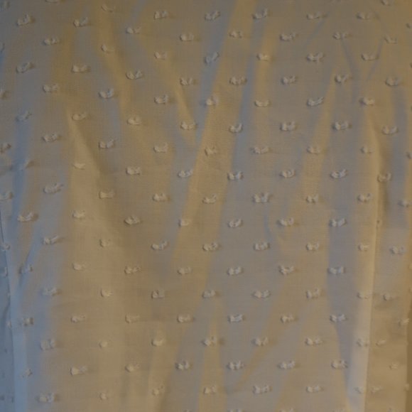 NWT Womens Shari's Place Spmar White French Knot Dot Button Shirt Top 42 US/M * - Picture 8 of 10